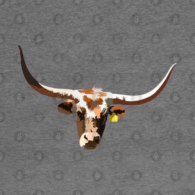 Texas Longhorn Pop Art by GregFromThePeg